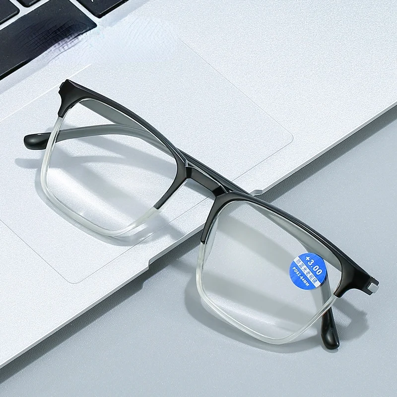 

2022 Fashion Half Frame Reading Glasses Men Gafas De Lectura Mujer Vintage Anti Blue Light Eyeglasses Radiation Protection Gifts