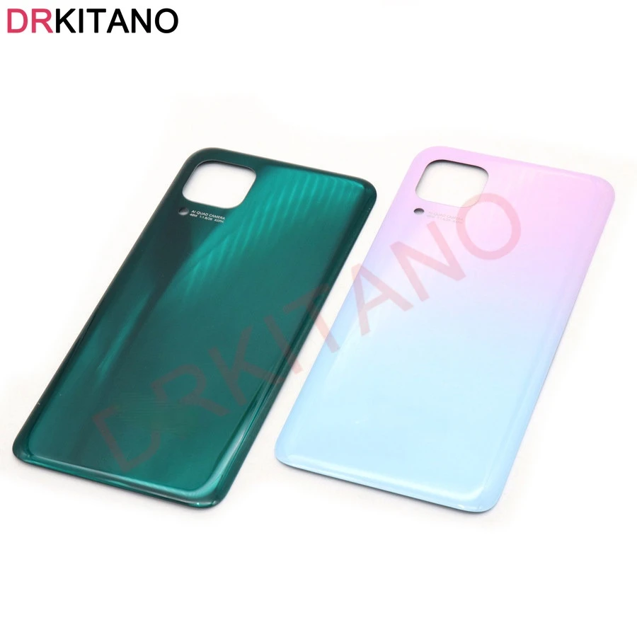 Крышка батарейного отсека для Huawei P40 Lite задняя крышка корпуса с объективом камеры