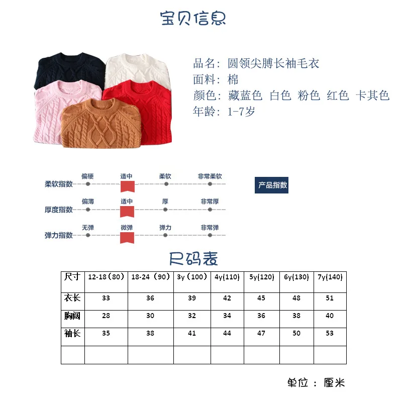 Осенний Детский свитер вязаные однотонные свитера для маленьких мальчиков и