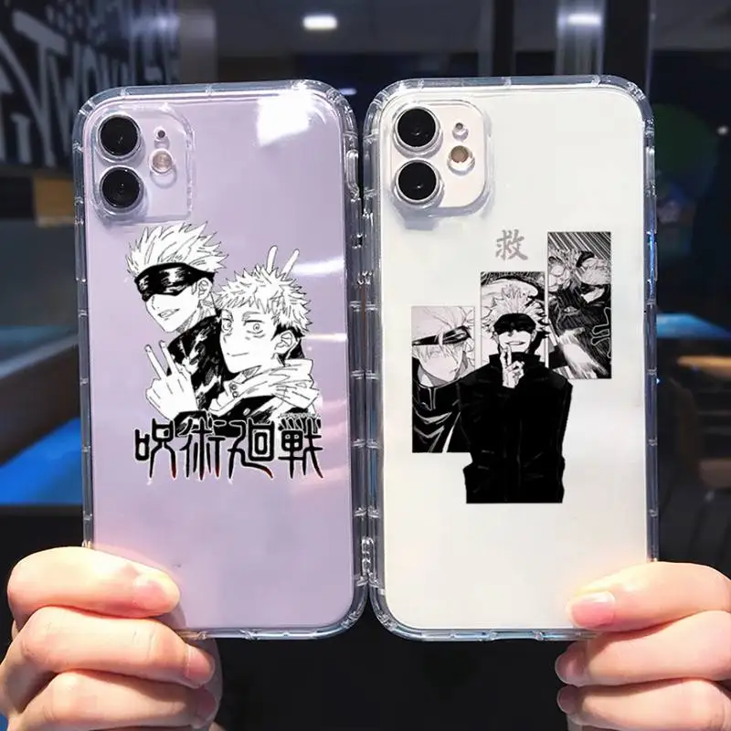 

Jujutsu Kaisen Anime Phone Case For iphone 13 12 11 8 7 plus mini x xs xr pro max Transparent soft