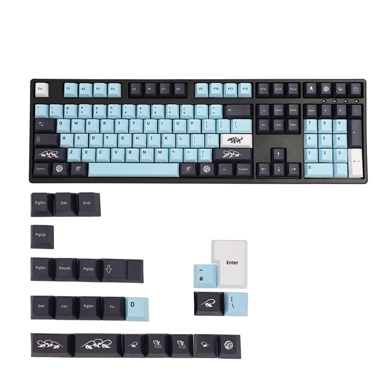 

132 Keys Mizu Keycap Set Cherry Profile PBT Keycaps Set for 61/64/68/KBD75/84/RK836/87/96/980/104/108 Keyboard Keycap