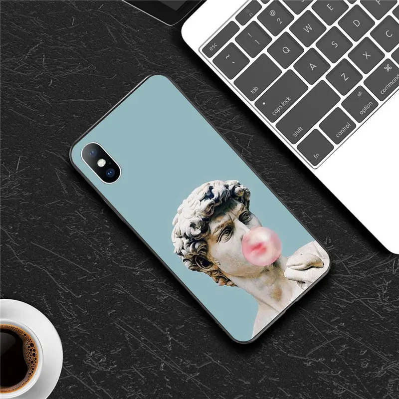 7769B Moskado смешное искусство абстрактный чехол для iPhone X XR XS Max 7 8 6 6s плюс 5 5S SE 10 Силиконовые чехлы статуя ТПУ Мягкая задняя крышка - Цвет: 7769B