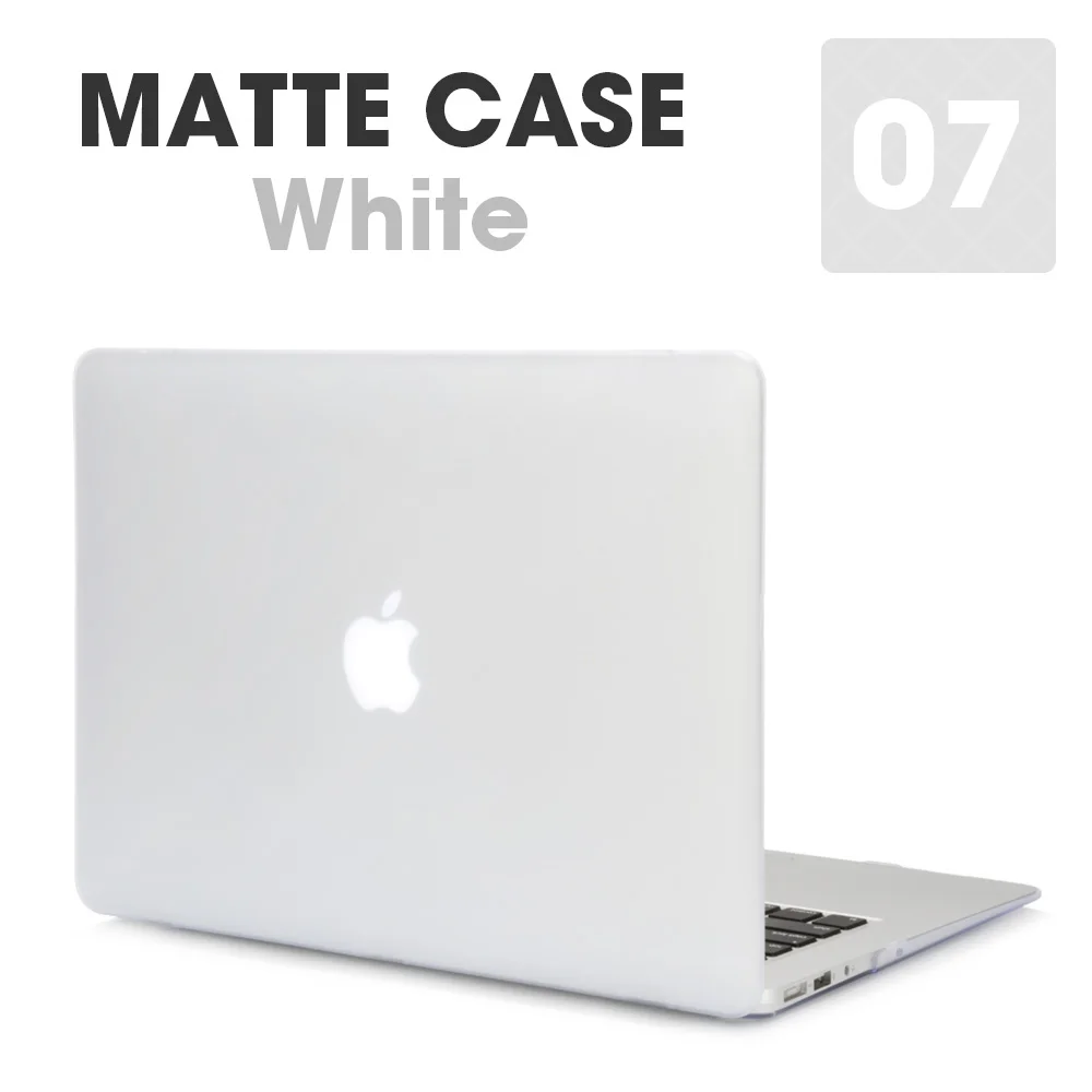 Чехол для ноутбука Apple Macbook Mac book Air Pro retina, новинка, сенсорная панель 11, 12, 13, 15 дюймов, Жесткий Чехол для ноутбука, чехол 13,3, чехол - Цвет: Matte White