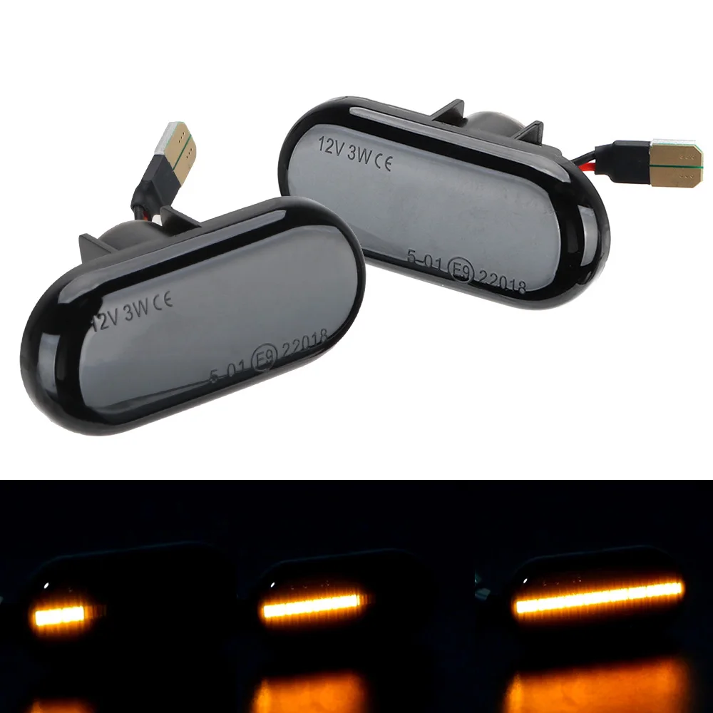 

2Pcs Turn Signal Light Signal Lamp LED Car Dynamic Side Marker Blinker Light Flowing Water Light Car Auto LED Light Accessories