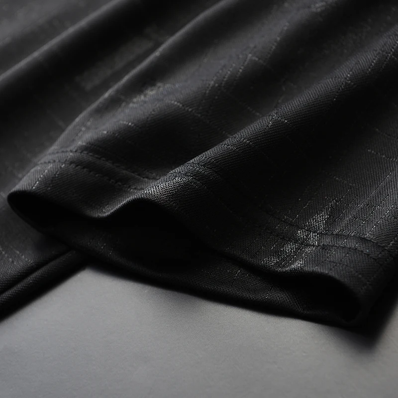 

Summer Mens T-shirts Luxury Yarn Dye Jacquard Short Sleeve Black Male T-shirts Plus Size 4xl Slim Fit Casual Man Tee