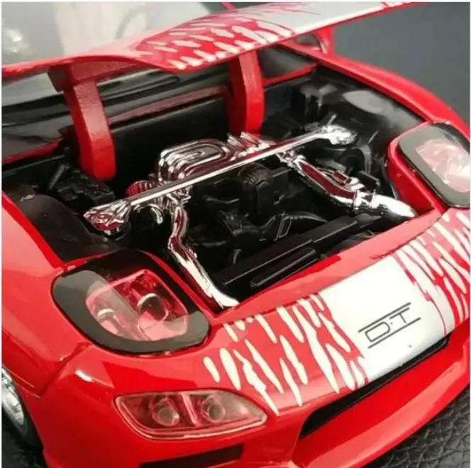 Модель автомобиля из сплава Mazda RX7 1:24 высокая симуляция ралли гоночный спортивный