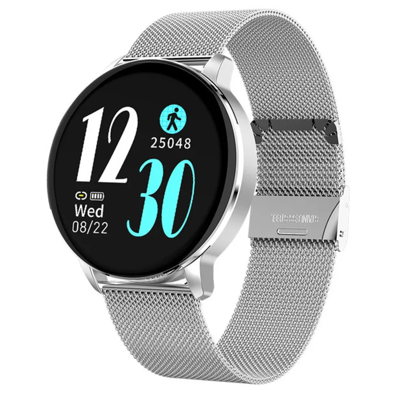 Silver Steel R5 Smart Bracelet Band Bluetooth Heart Rate Monitor Fitness Tracker Smartwatch Bluetooth Waterproof For Android IOS - Цвет: Silver Steel
