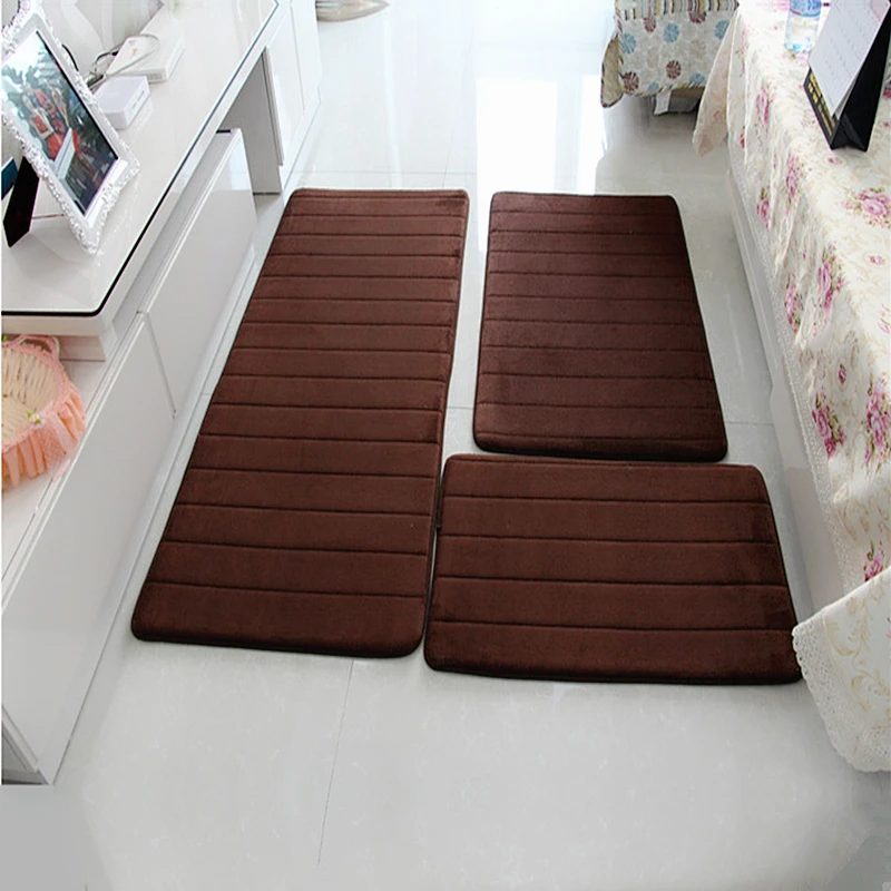 

Water Absorption Bath Mat Set Anti-slip Bathroom Mat next to Washing Machine Living Room Bedroom Toilet Floor Carpet 1pc/3pcs