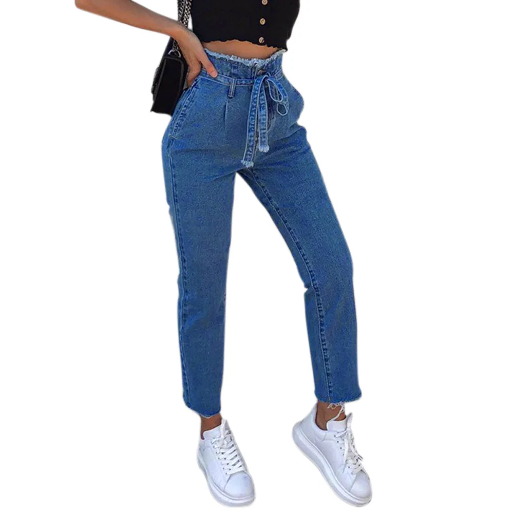 

Pop 1 Pcs Women Lady Jeans Pants Trousers Denim High Waist Belt Fashion Slim Clothing Pop 88