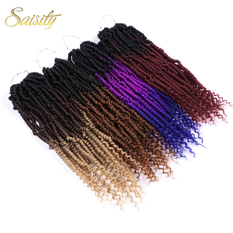 Saisity синтетические волосы Nubian Twist Crotchet Passion Пружинные закрученные Заплетенные для