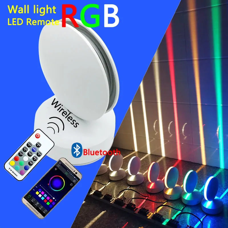 

12W LED wall light RGB Remote Windows sill Lamp Home Door frame Corridor Balcony Garage Hotel Restaurant Lighting IP67 110V 220V