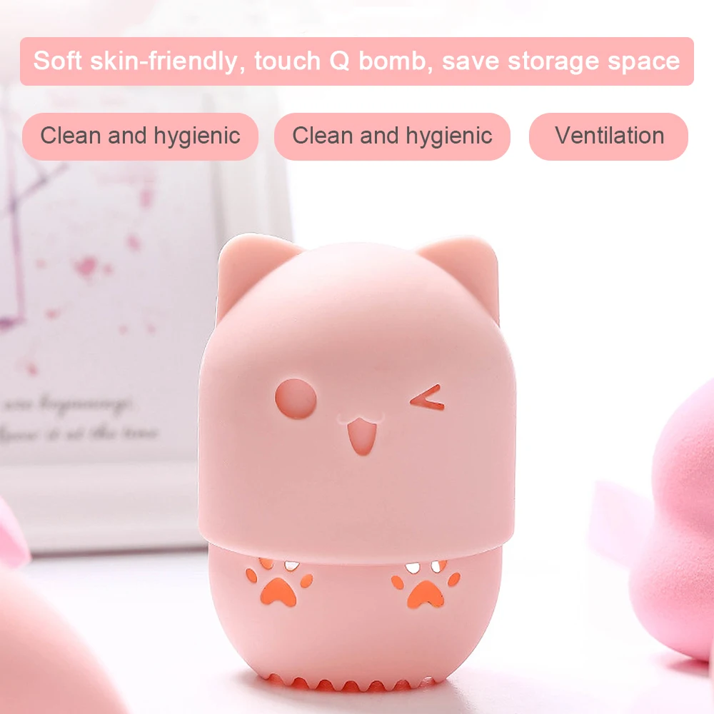 Портативный силиконовый косметический спонж для хранения подставка яиц