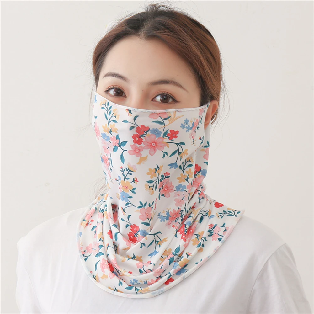 Женская бандана-шарф летняя маска для лица с защитой от пыли и УФ-лучей езды на
