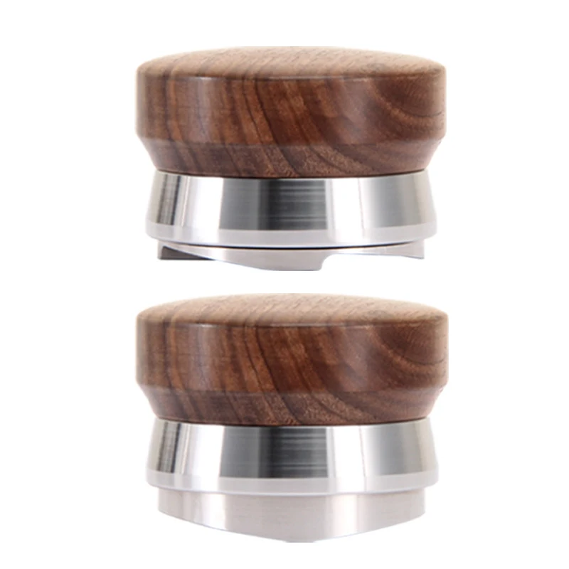 

Coffee Powder Press With Walnut Handle Cloth Powder 51/53/58.5mm Constant Powder Hammer Adjustable Tampers Coffeeware