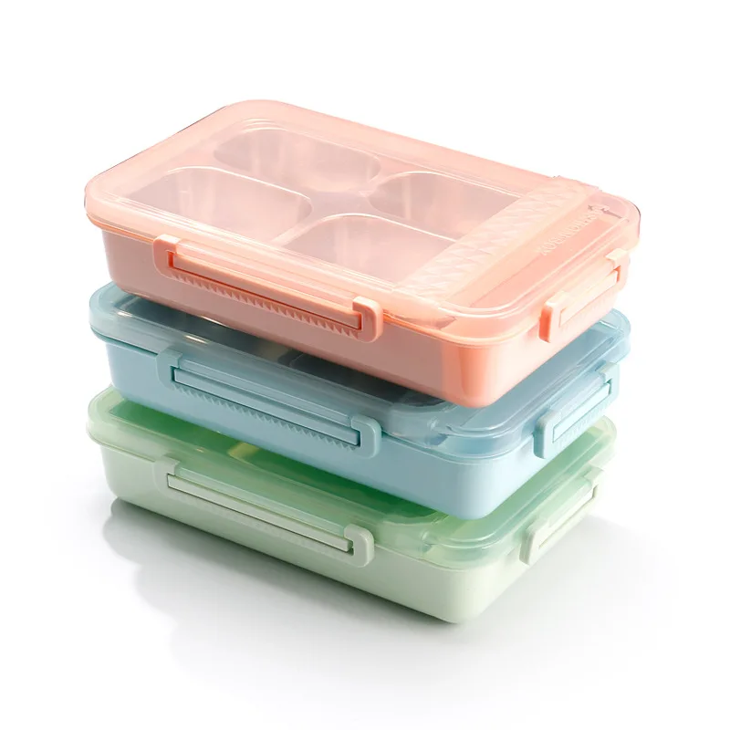 

Stainless Steel Divided Lunch Box Sealed Leak-Proof Bento Box Student Lunch Box Large Capacity Portable Fast Food Box Food Grade