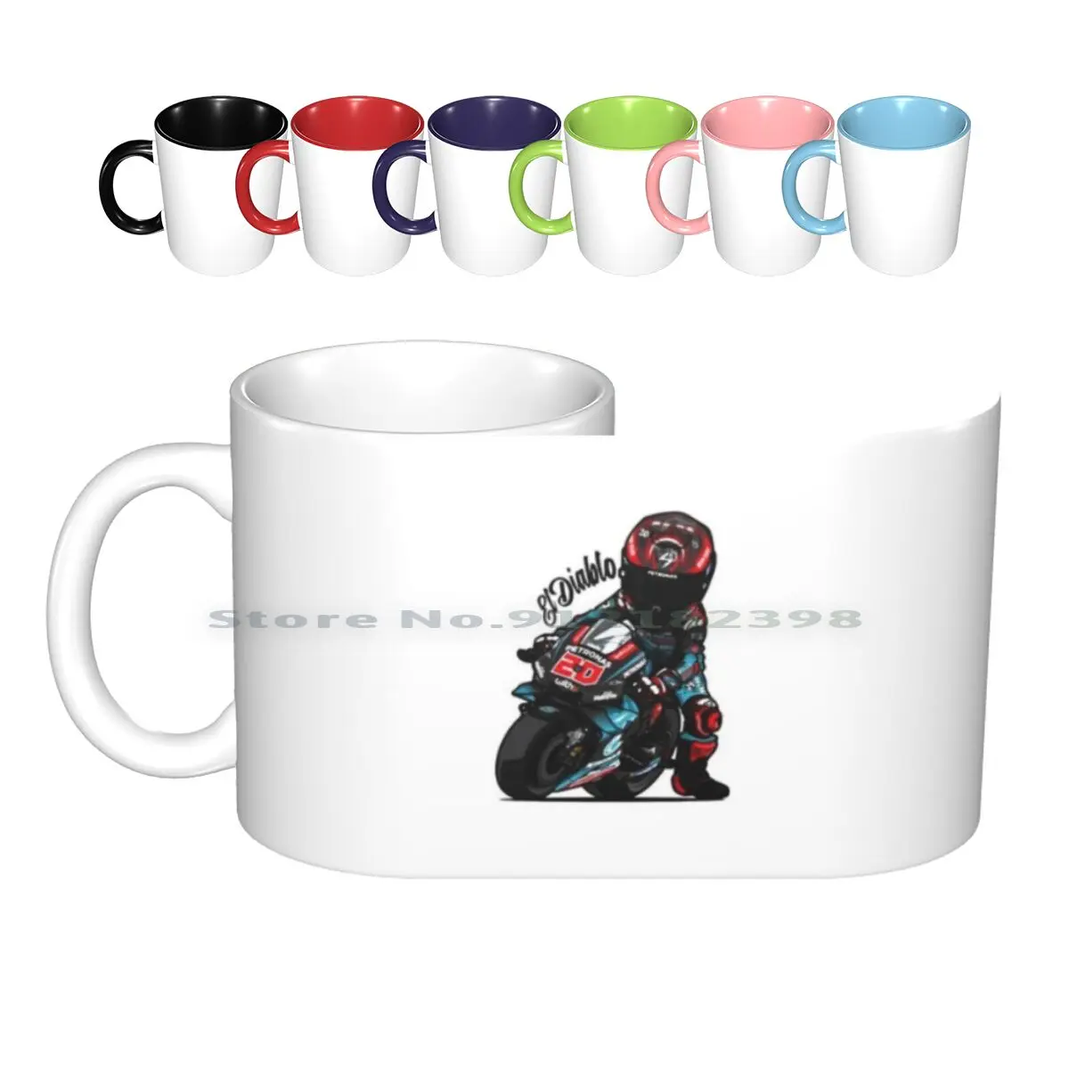 

Dablo Blo Go Ceramic Mugs Coffee Cups Milk Tea Mug Granprix Race Rider Quartararo Moto2 El Marquez Bagnaia Creative Trending