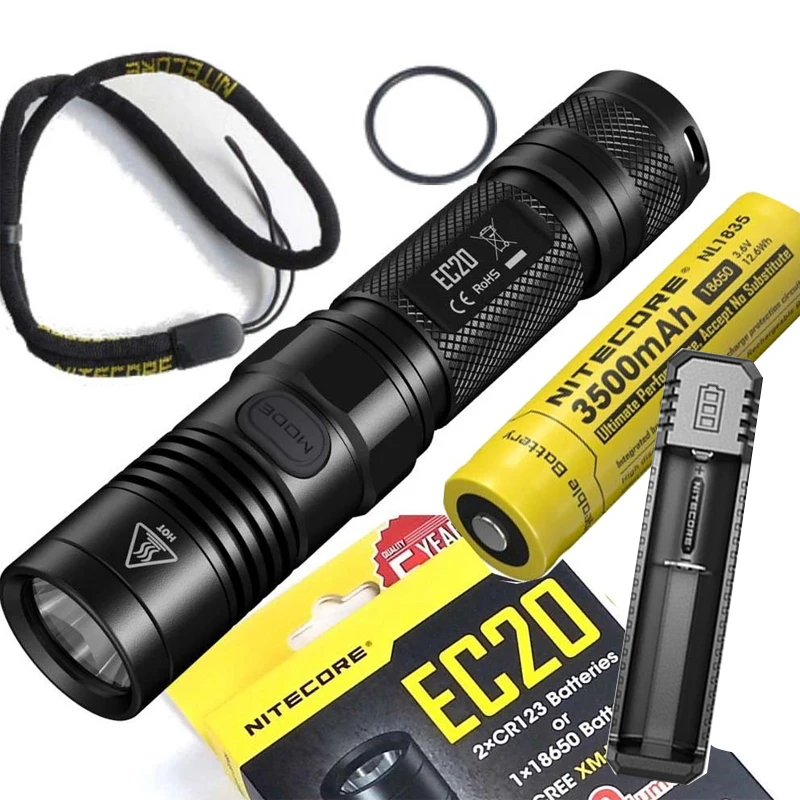 NITECORE EC20 флэш светильник CREE XM L2 T6 светодиодный максимум 960 люмен дальность луча 222
