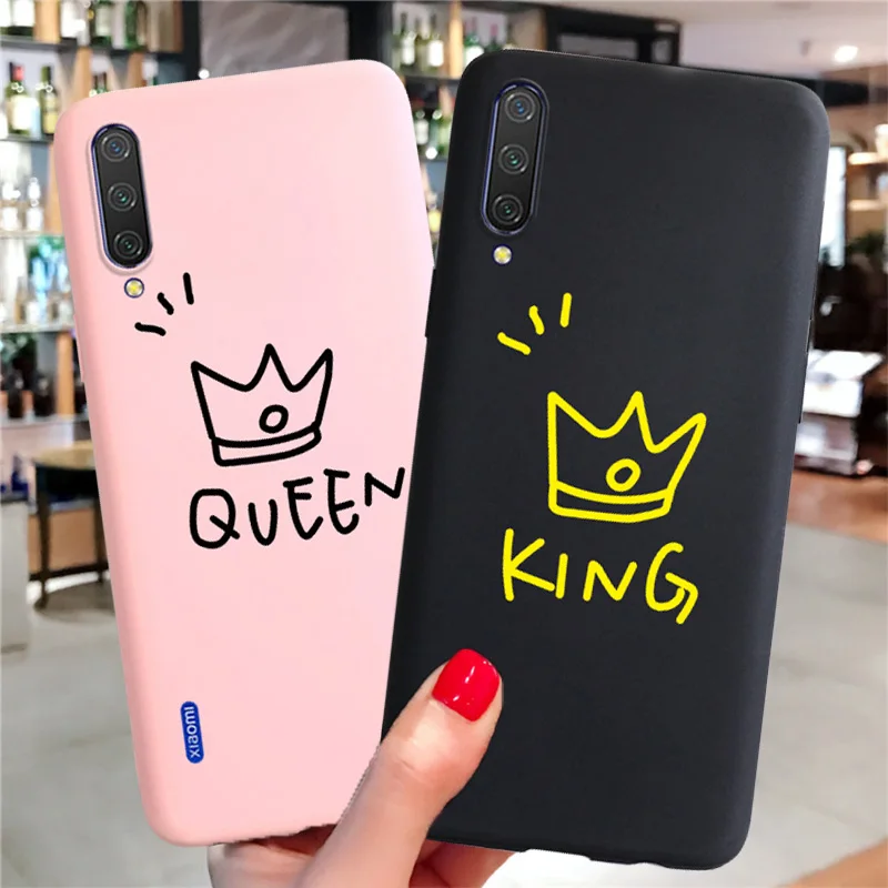 Пара король королева чехол для Xiaomi Mi Max Mix 2 2S 3 Pro 5 5C 5S 6 Plus 8 SE 9 5X 6X A1 A2 Lite Play Note Чехлы