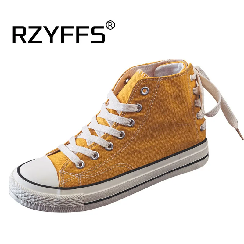 

2020 New High Top Women Vulcanize Casual Shoes Girl Fashion Breathable Canvas Sneakers New Spring Lace-Up Comfortable Shoes B556
