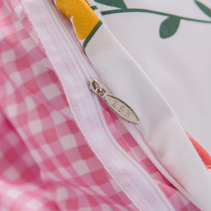 

Pink Flower Bedding Set Simple Duvet Cover Sheet Set With Pillowcase Set Full Queen Size Kids Adults Bedclothes