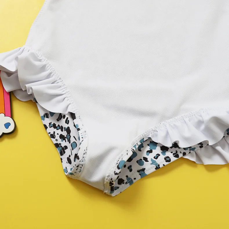 Купальник для девочек новинка 2021 слитный купальник с леопардовым принтом