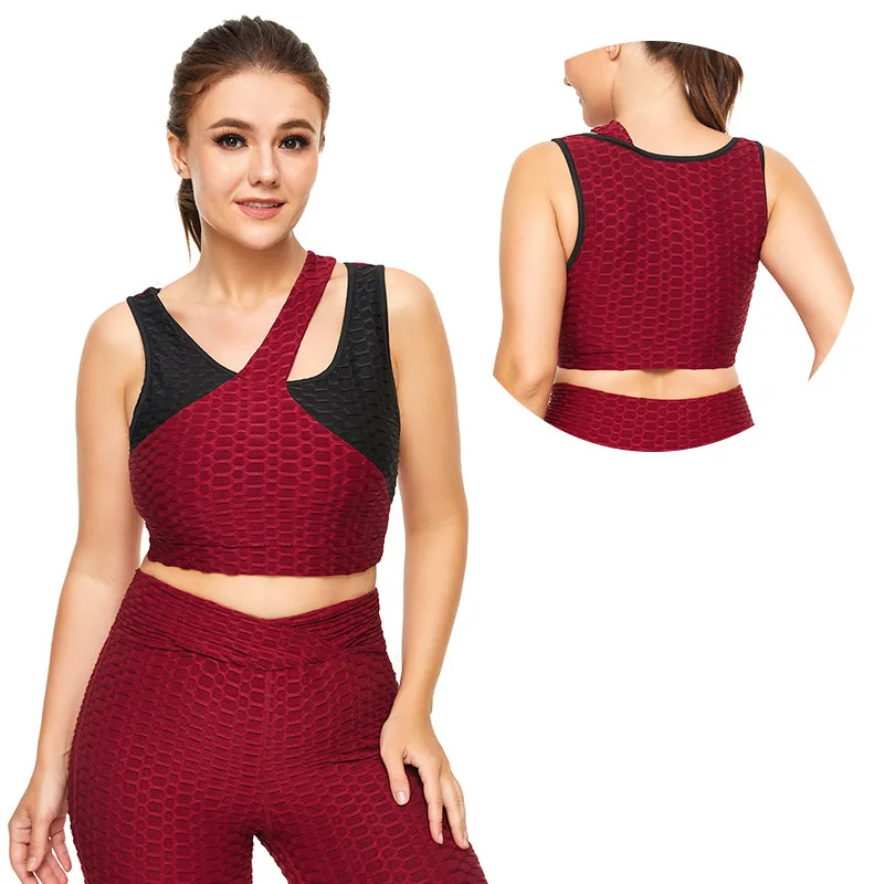 

Plus Size Quick Dry Shock-proof Wireless Sports Bra Women Jacquard Workout Yoga Tops Female Athletic 4XL Fitness Clothes