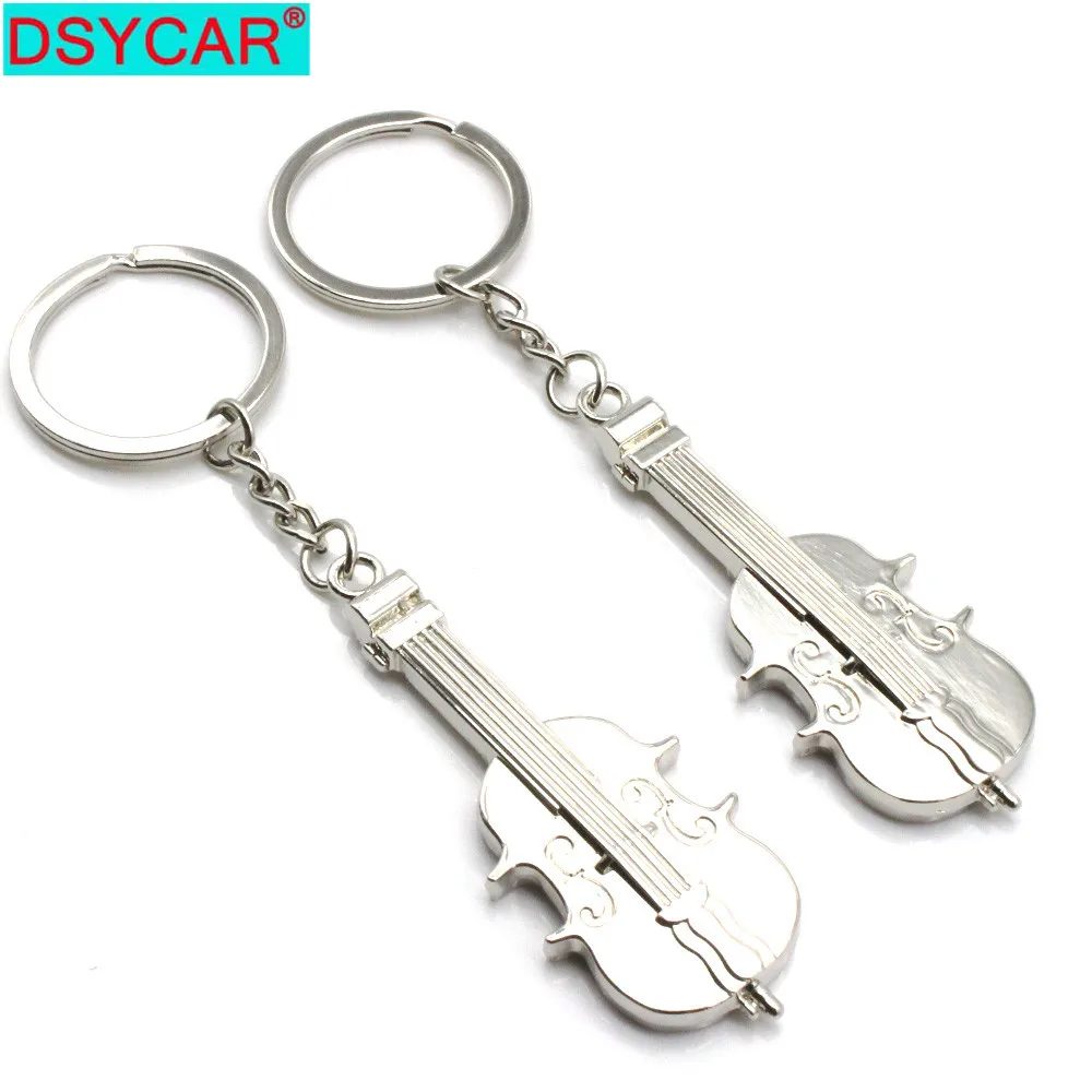 DSYCAR 1 шт. металлический брелок Скрипка Подвеска для женщин и мужчин кошелек