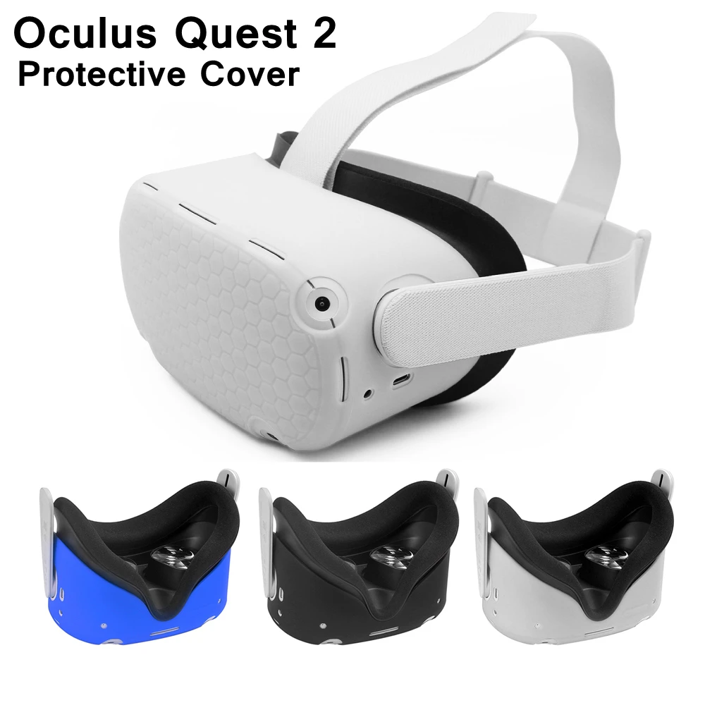 Силиконовый защитный чехол для гарнитуры Oculus Quest 2 VR оболочка на голову шлема