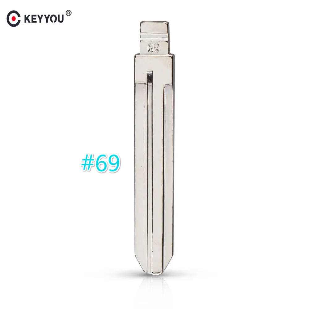 KEYYOU 10 шт. неограненный металлический номер Заготовка ключа замка зажигания