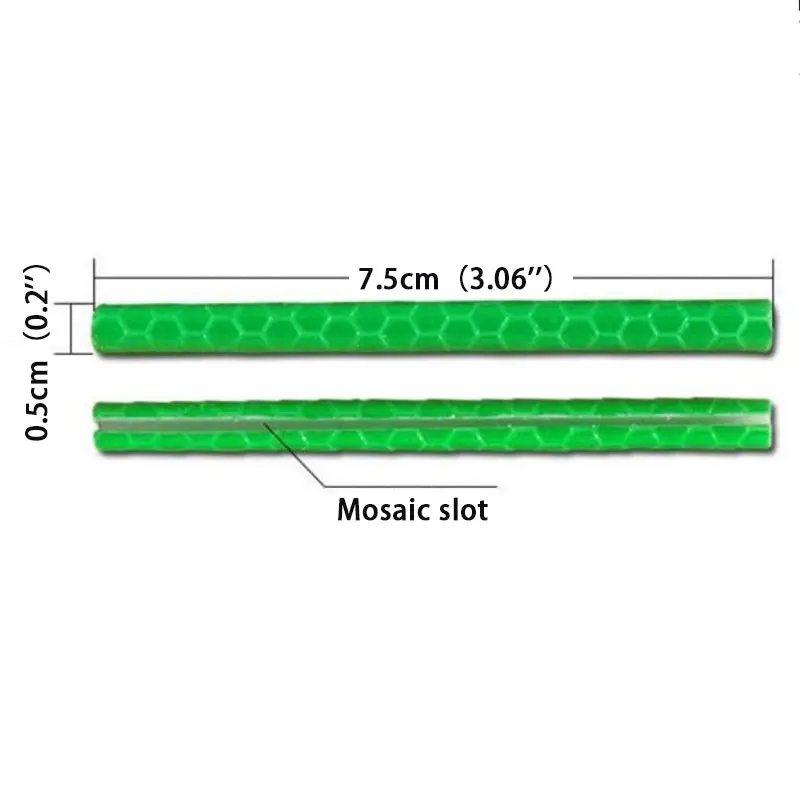 

12Pcs Bicycle Reflective Tube Mountain Bike Riding Wheel Rim Spoke Mount Clip Tube Warning Light Strip Reflector Reflective