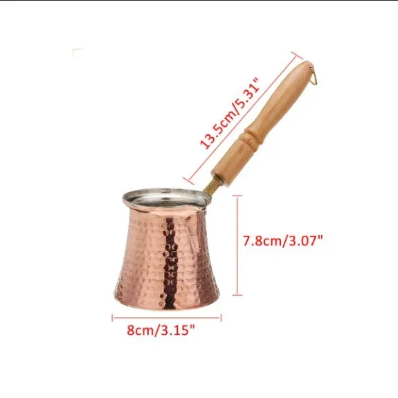 Медный художественный кофейник Cevze английский турецкий кофе медный кофеварка