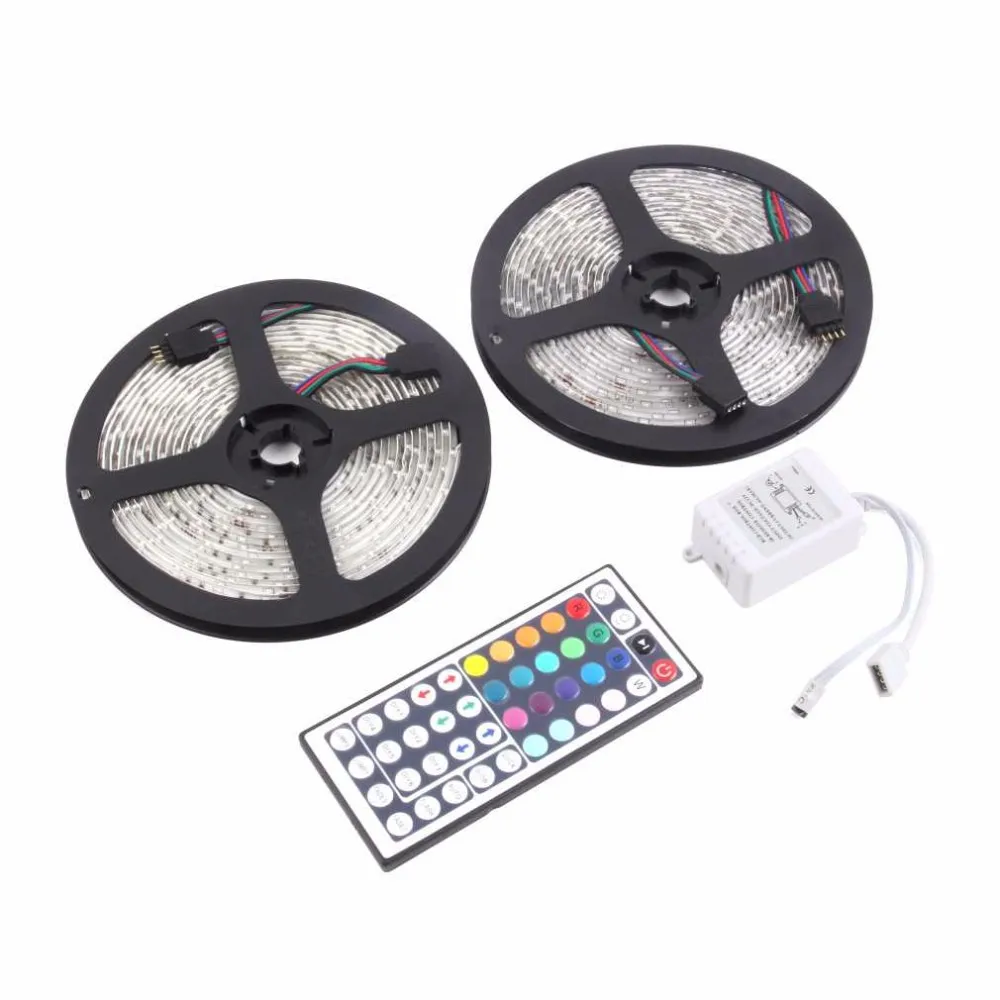 1 комплект 2x5 м/1 рулон Профессиональный 600 светодиодный s 3528 SMD RGB долгое время работы светодиодный супер яркость Гибкая световая полоса DC 12 В