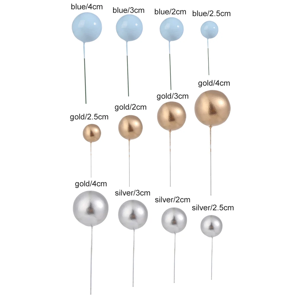 5 шт. 2/2 5/3/4 см Золотые шарики из пены украшение для десертов вечеринки свадьбы