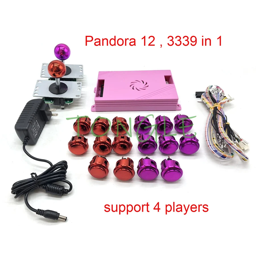 3339 в 1 Pandora Сага коробка 12 DIY аркадный комплект настольная игра 8 way джойстик и копия