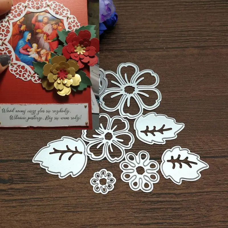 

Lngклоун цветок листья металлические штампы трафареты штампованные вырезанные для DIY Скрапбукинг альбом бумажные карты тиснение