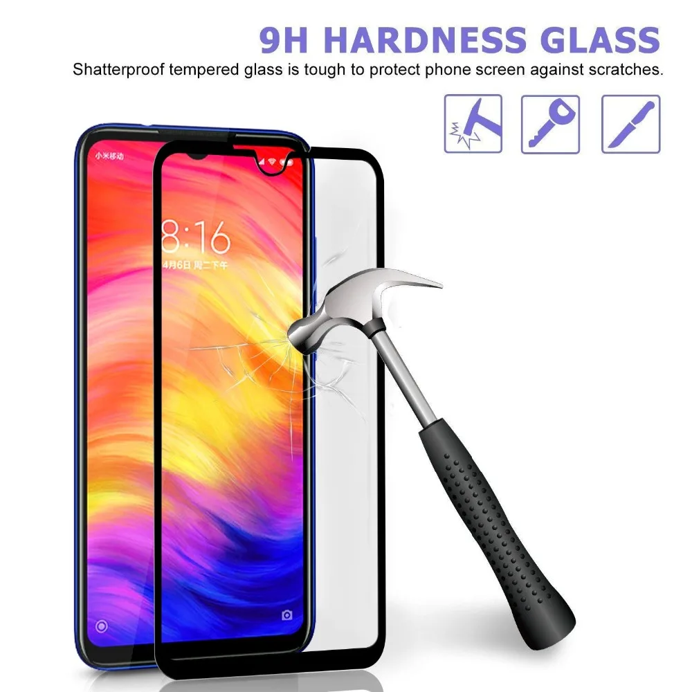 9H 2.5D полностью покрывающее клеем закаленное стекло для Xiaomi Redmi 6 7 6A Pro Защитная