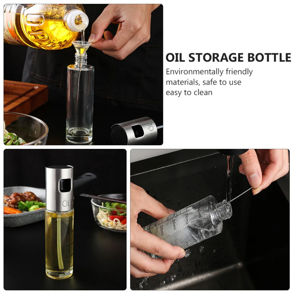 

1 Set Push Type Oil Sprayer Oil Container Oil Storage Bottle (Assorted Color)