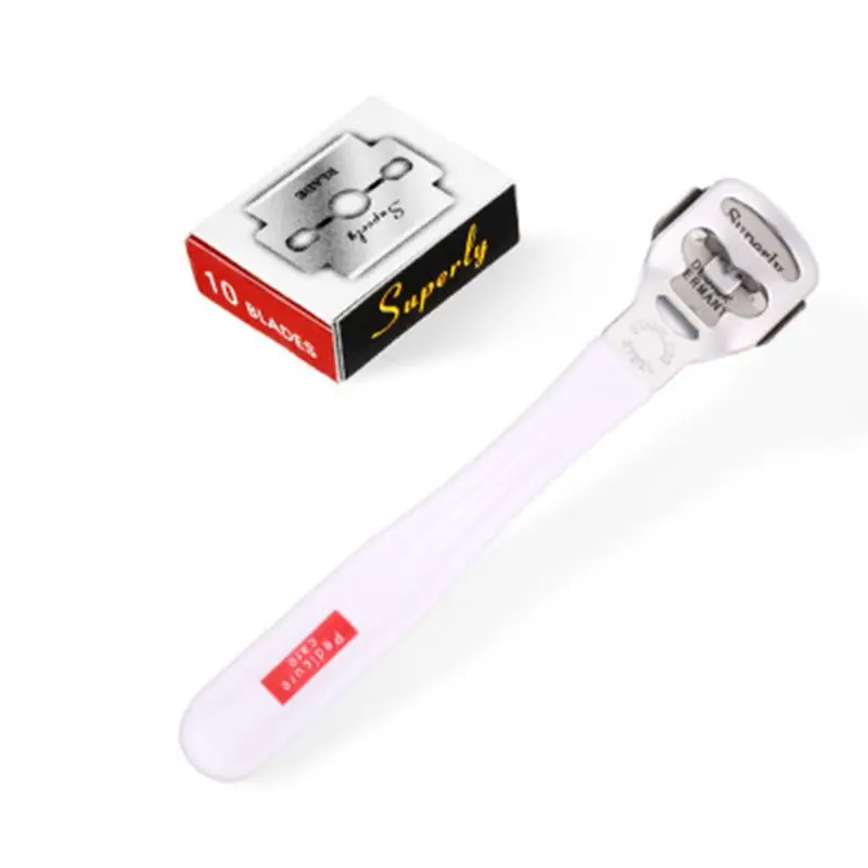 

2021Stainless Steel Dry Hard Skin Cuticle Remover Foot Rasp Heel File Plastic Handle Callus Shaver Corn Cutter Pedicure Tools