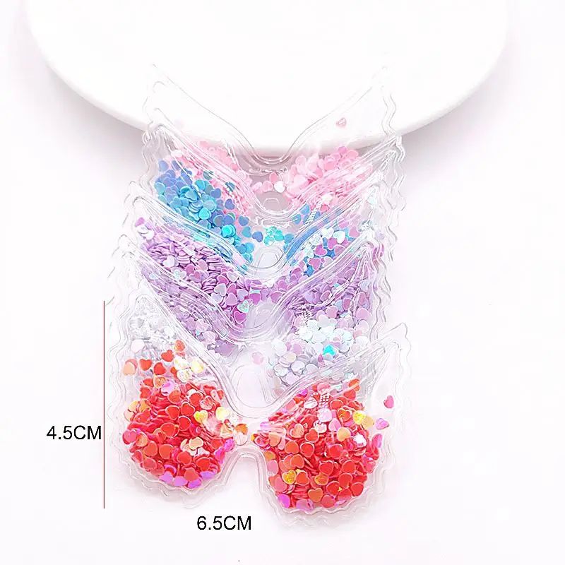 10 шт. в форме сердца короны/крылья из прозрачного пластика ПВХ сумка Цвет сделай