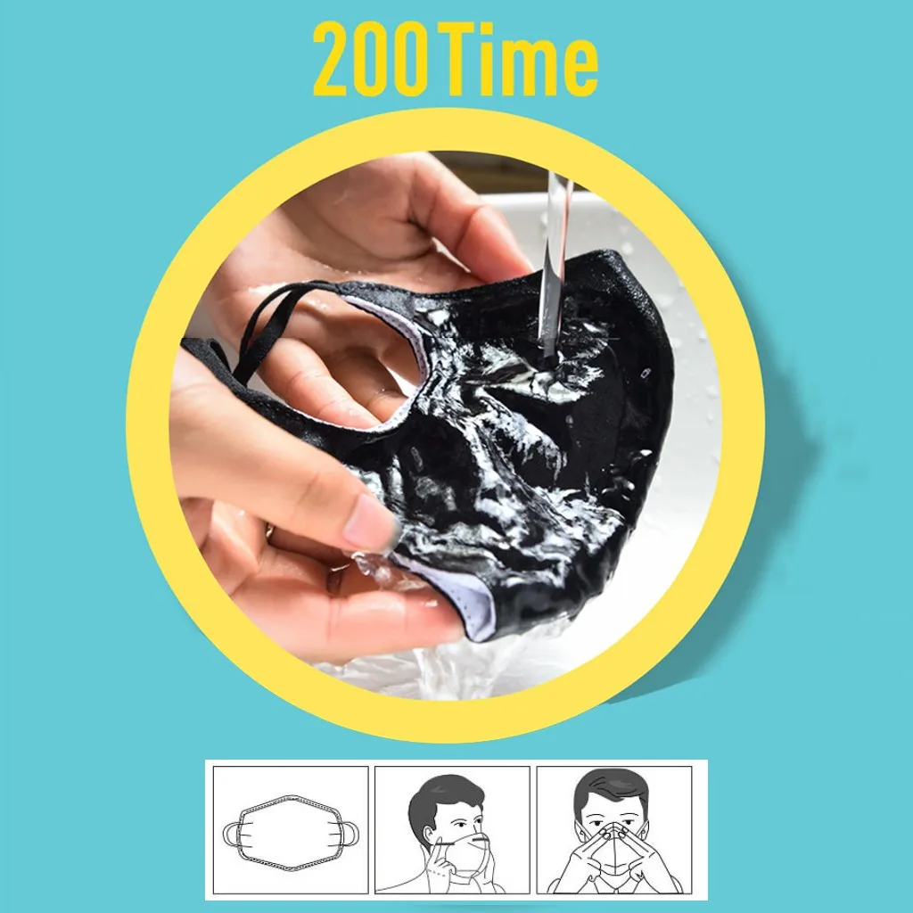 Funky Retro Pattern Face Mask Adjustable Washable Cotton Anti Dust Filter Reusable Mascarilla | Аксессуары для одежды