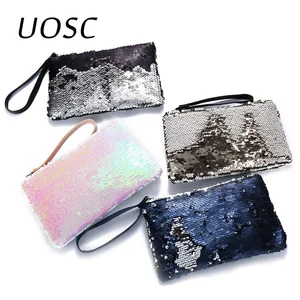 Женский кошелек UOSC 2021 для девушек, блестящий женский кошелек с юбкой-годе, женская сумка для хранения на молнии