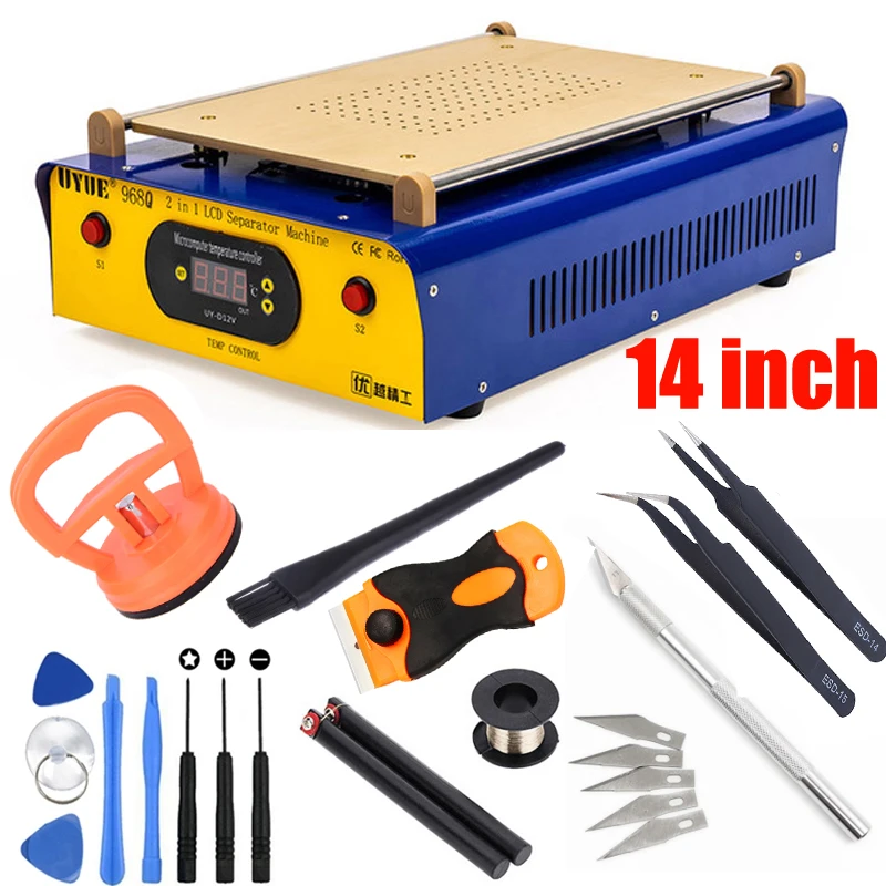 Макс. 14 дюймов Встроенный вакуумный насос ЖК сепаратор машина для ремонта экрана