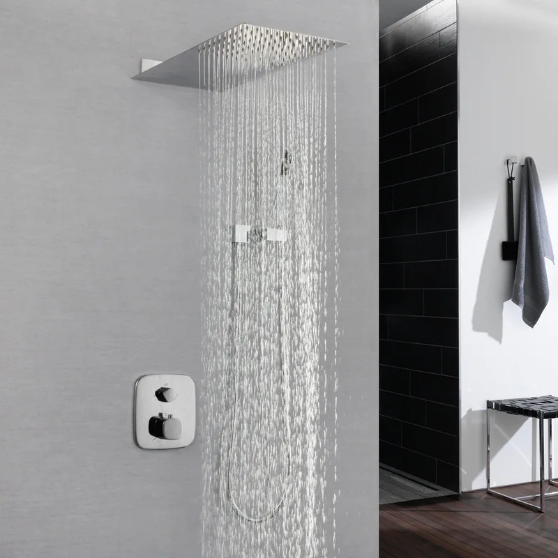 

into the wall stainless steel ultra-thin raindance top gush 38 degrees thermostatic embedded box of valve shower set