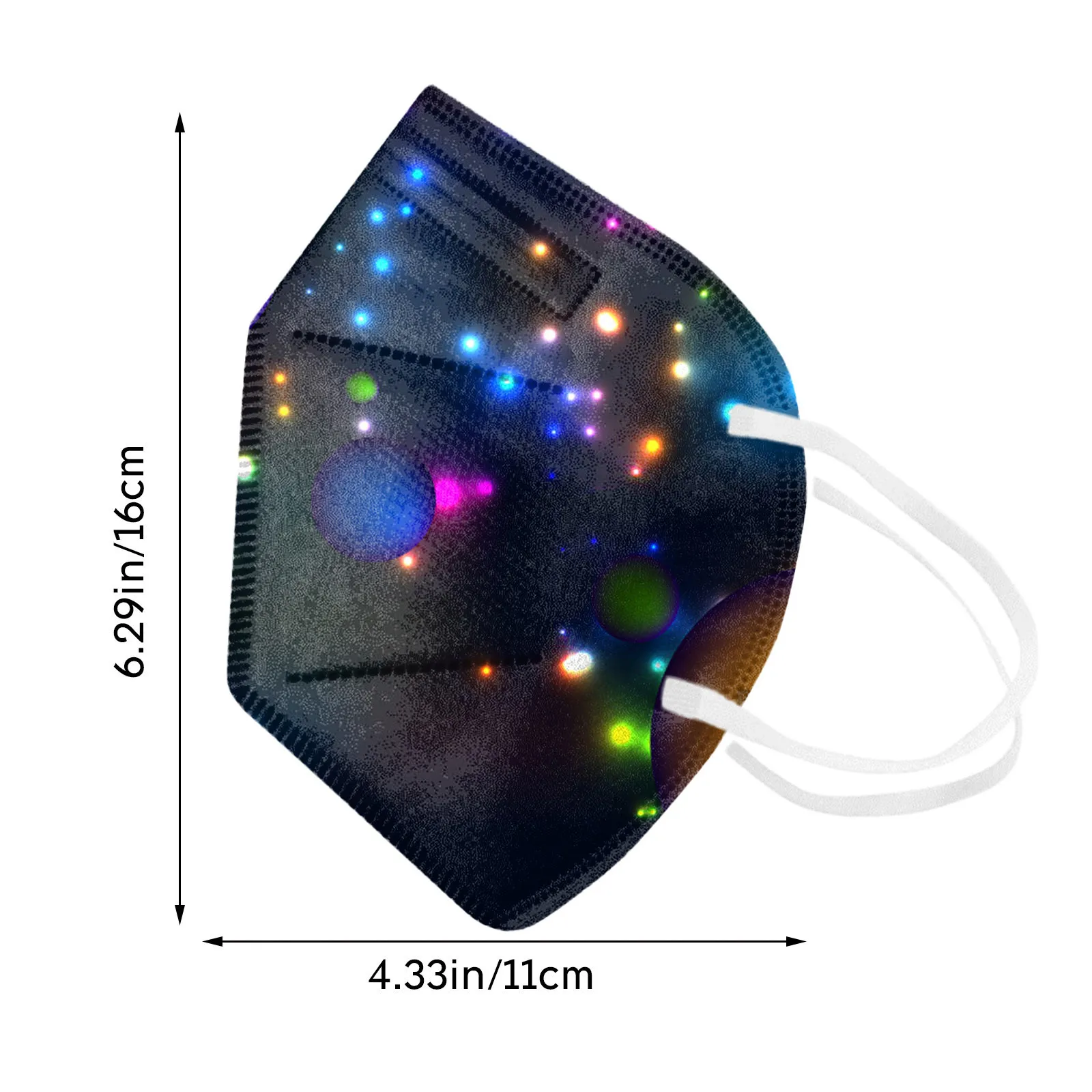 

Mascarillas Starry Sky Mask Disposable 5-layer Filters Face Masks Adult Mascara Gradient Print Mouth Mask Mouth Caps Masque 10pc