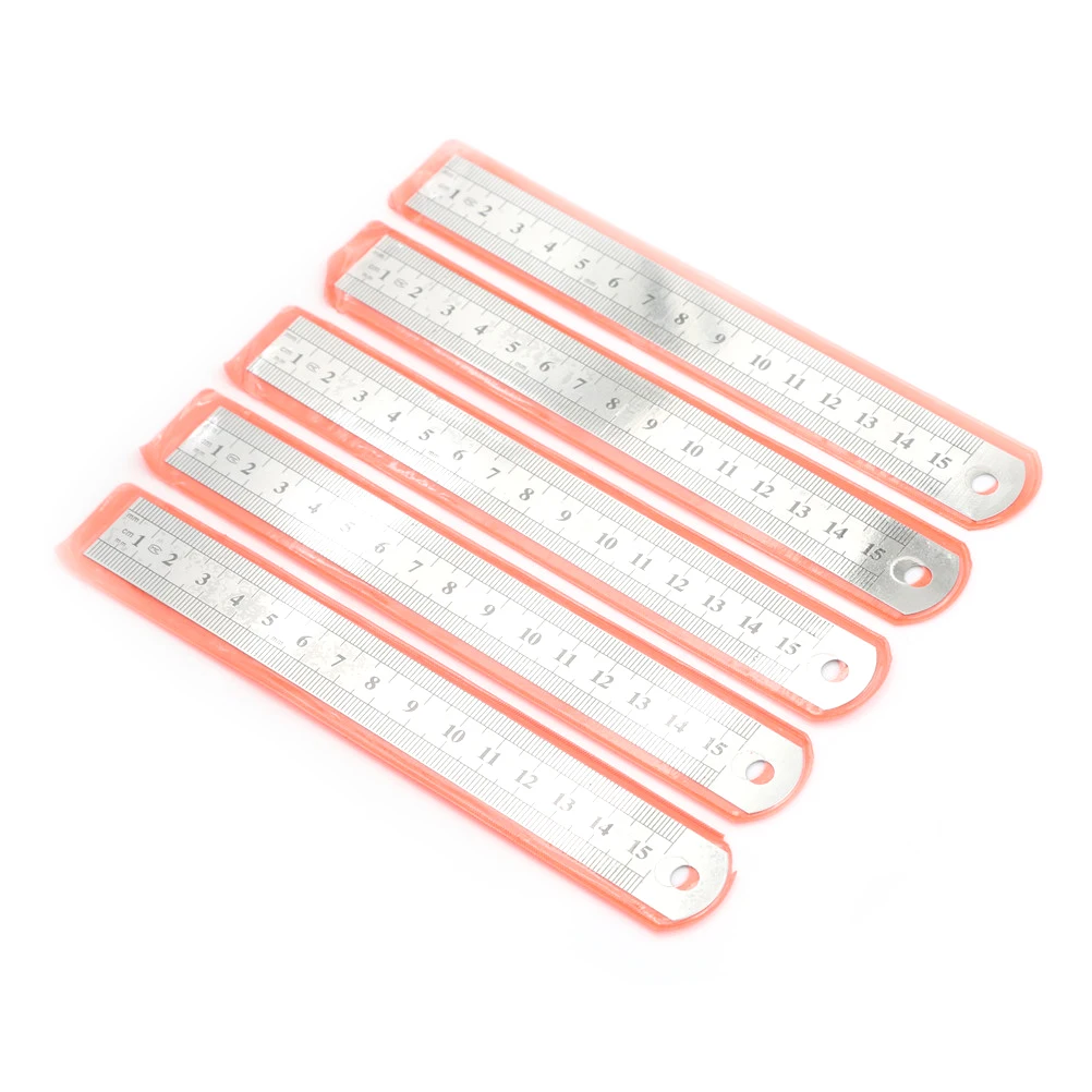 5 шт 15 см 6 дюймов двойная сторона маркированная нержавеющая сталь прямая