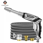 Эластичный садовый шланг, 16-125 футов, выдвижной растягивающийся шланг для мойки автомобилей под высоким давлением, для водяного пистолета