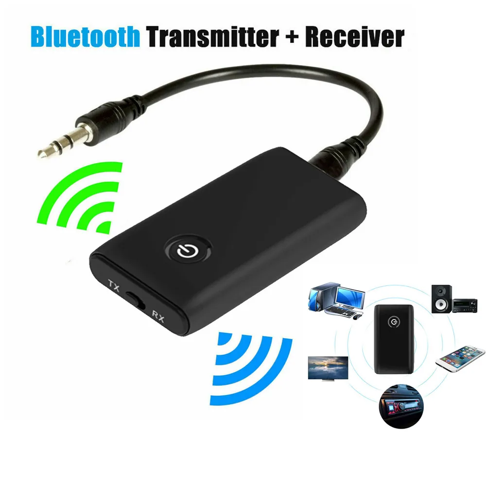 

2 in 1 Wireless Bluetooth-compatible 5.0 Transmitter Receiver Chargable for TV PC Car Speaker 3.5mm AUX Hifi Music Audio Adapter