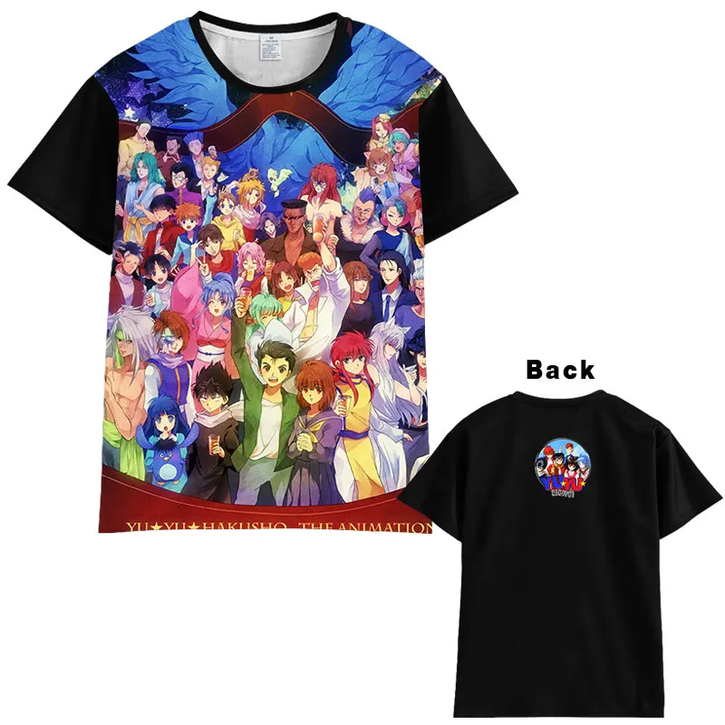 05 Японское аниме YuYu Hakusho Футболка мужская женская с коротким рукавом летнее платье мультфильм yu hakusho топы унисекс Harajuku футболка - Цвет: 05