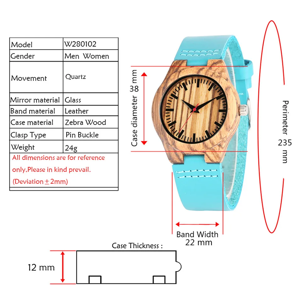 Женские деревянные часы кварцевые ремешок для часов из натуральной кожи женские
