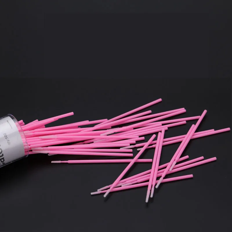 100 шт одноразовые ватные тампоны для ресниц кисти бровей чистящие инструмент